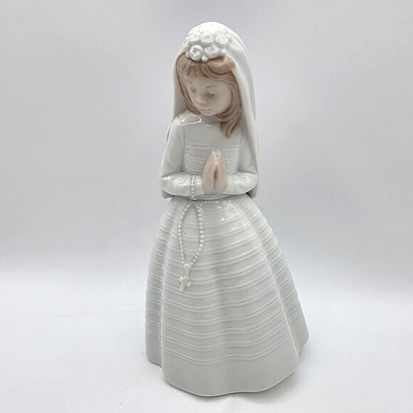 Vintage NAO by Lladro Praying Girl Confirmation First Communion Figurine Retired - Picture 5 of 12